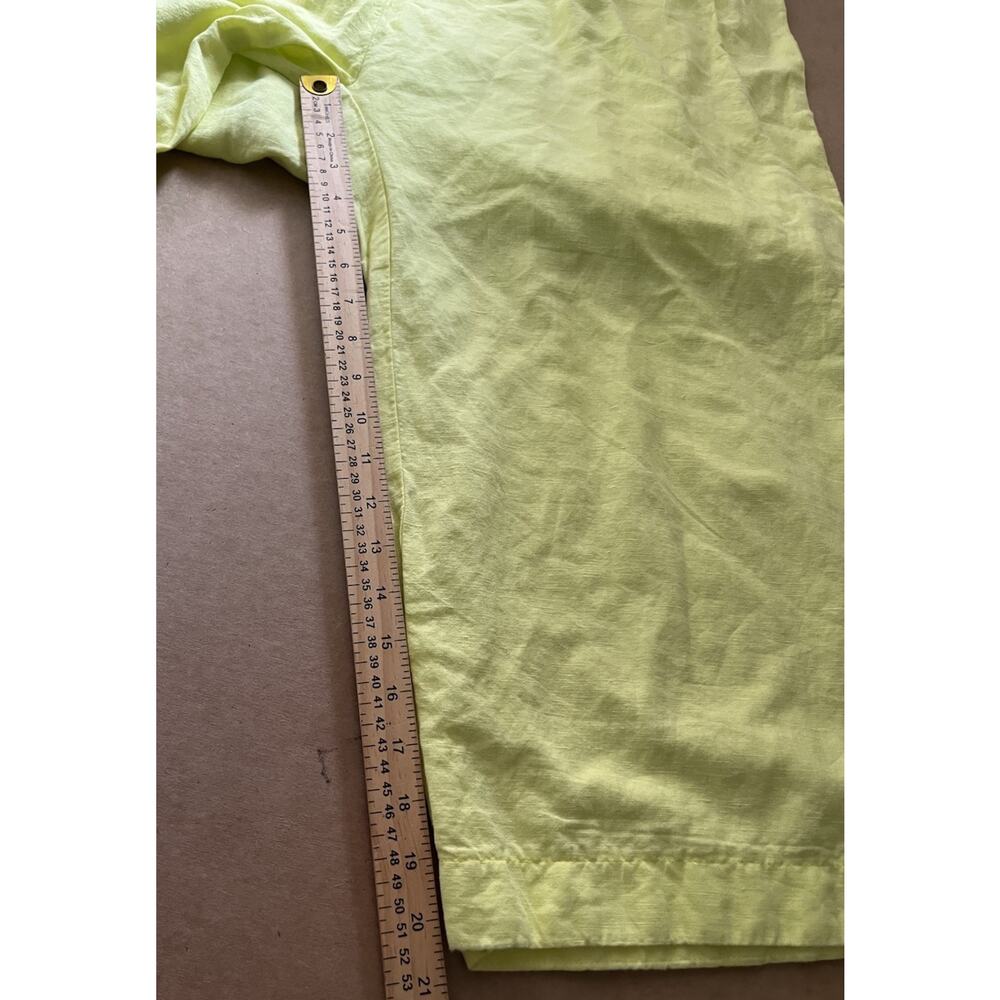 Ilana Kohn Jumpsuit XXS Tennis Ball Yellow Linen Cotton Wide Leg Made USA - Picture 8 of 11
